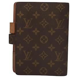 Louis Vuitton-LOUIS VUITTON Monogram Agenda MM Day Planner Cover R20105 LV Auth th6027-Monogram