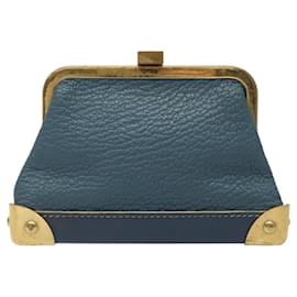 Louis Vuitton-LOUIS VUITTON Suhari Porte Monnaie Viennois Coin Purse Blue M91833 Auth yk18124-Blue
