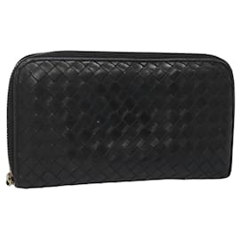 Autre Marque-BOTTEGA VENETA INTRECCIATO Long Wallet Leather Black 114075 Auth bs25349-Black