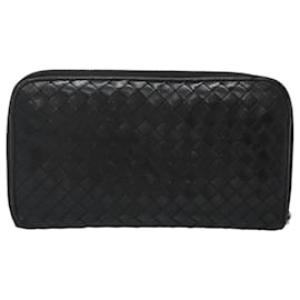 Autre Marque-BOTTEGA VENETA INTRECCIATO Long Wallet Leather Black 114075 Auth bs25349-Black