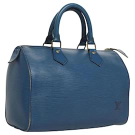 Louis Vuitton-LOUIS VUITTON Epi Speedy 25 Hand Bag Toledo Blue M43015 LV Auth 123201-Blue