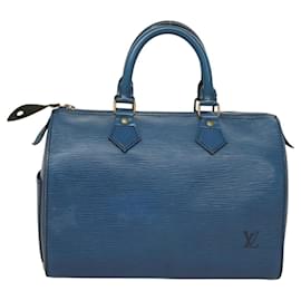 Louis Vuitton-LOUIS VUITTON Epi Speedy 25 Hand Bag Toledo Blue M43015 LV Auth 123201-Blue