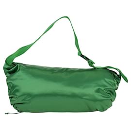 Autre Marque-BOTTEGA VENETA Jody Shoulder Bag Nylon Green Silver Auth 122474V-Silvery,Green
