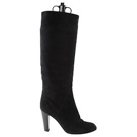 Sergio Rossi Bottes en daim noires Noir