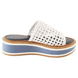 Robert Clergerie Leder-Sandalen Weiß