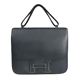 Hermès-Hermes Constance Cartable Handbag-Navy blue