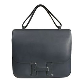 Sac à main Constance d'Hermès Bleu Marine