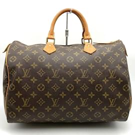 Louis Vuitton-Louis Vuitton Speedy 35 Handbag-Brown