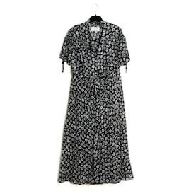Maison Martin Margiela-Maison Martin Margiela 2015 Dress FR42 Black Silk Daisy Printed Dress UK14 US12-Black