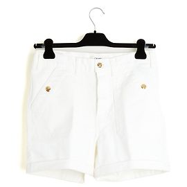 Celine Short FR38 FR40 Slimane Triomphe White Denim Shorts US28 29 Céline Branco
