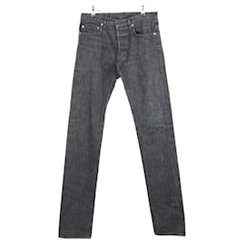 Dior Jeans rectos de algodón negro Negro