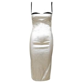 Dolce & Gabbana-Dolce & Gabbana Metallic Silver Dress-Silvery