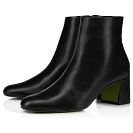 Christian Louboutin-Turela ankle boot 55 heel black leather size 40-Black