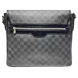 Louis Vuitton-Sac à épaule Renzo Damier Graphite Louis Vuitton-Noir