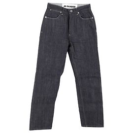 Jeans de pierna recta de tiro alto Jil Sander en algodón negro Negro