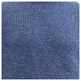 Autre Marque-Mr. P. Knitted Sweater in Navy Blue Wool-Blue,Navy blue