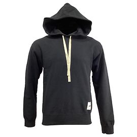 Jil Sander Kapuzenpullover mit Logo aus schwarzer Baumwolle Schwarz