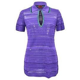 Polo V-neck Missoni en viscose violette Violet