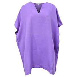 Diane Von Furstenberg-Diane von Furstenberg V-Neck Tunic in Purple Silk-Purple
