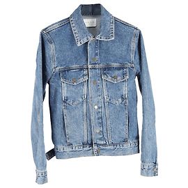 Giacca di denim Sandro in cotone blu Blu Blu chiaro