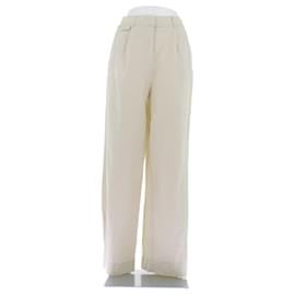 Samsoe & Samsoe Calça de linho Caqui