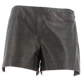 Theory-Short en cuir-Black