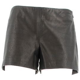 Theory Short de couro Preto