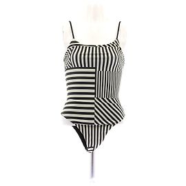 Autre Marque Maillot de bain une pièce à rayures Noir