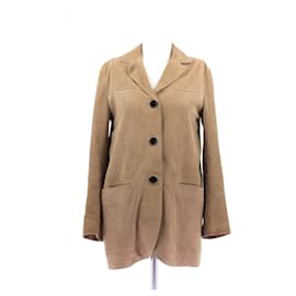 Massimo Dutti Wildlederjacke Camel Kamel