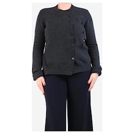 Joseph-Dark grey knitted sweater with button detail - size L-Grey