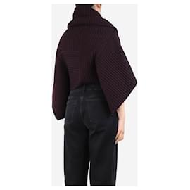 Joseph-Purple chunky knit roll-neck sweater - size M-Purple