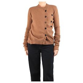 Joseph Brauner Strickpullover mit Knopfdetails - Größe UK 8 Braun