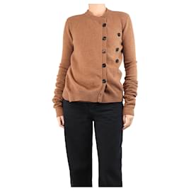 Joseph-Brown knit sweater with button detail - size UK 8-Brown