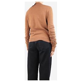 Joseph-Brown knit sweater with button detail - size UK 8-Brown