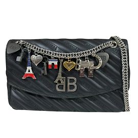 Sac à épaule rond BB de Balenciaga Noir