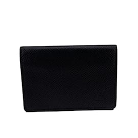 Louis Vuitton-Louis Vuitton Taiga Card Case Wallet-Black