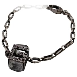 Gucci-Gucci Square G Cube Silver Charm Bracelet-Silvery
