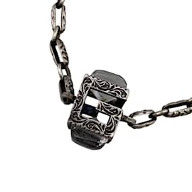 Gucci-Gucci Square G Cube Silver Charm Bracelet-Silvery