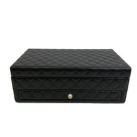 Scatola di Gioielli Matelassé Chanel Nero Bianco