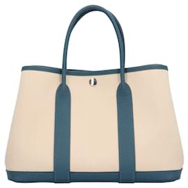 Hermès-Sac Tote TPM Hermes Garden-Bleu,Beige