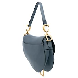 Dior-Dior Blue Goatskin Saddle Bag-Blue,Dark blue