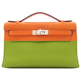 Hermès-Pochette Kelly 22 en Swift Orange d'Hermès-Orange