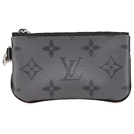Louis Vuitton-Louis Vuitton Gray Monogram Eclipse Reverse Trio Messenger Key Pouch-Brown