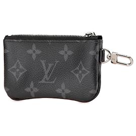 Louis Vuitton-Louis Vuitton Gray Monogram Eclipse Reverse Trio Messenger Key Pouch-Brown