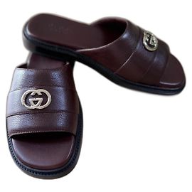 Gucci SANDAL LEATHER, R.S Dark red