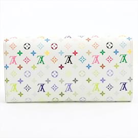 Louis Vuitton-Louis Vuitton Monogram Multicolor Portefeuille Sarah-Pink,White,Multiple colors