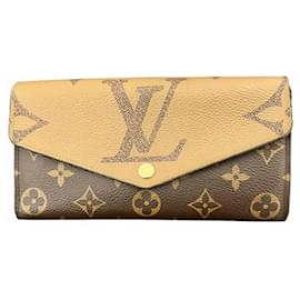 Louis Vuitton-Louis Vuitton Monogram Giant Portefeuille Sarah Wallet-Brown