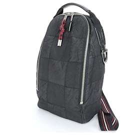 Christian Dior-Dior Homme Leather Nylon Shoulder Bag-Black