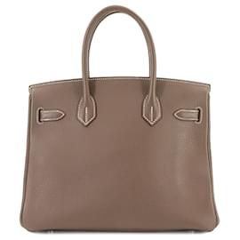 Hermès-Sac à main Hermes Birkin 30 en gris Etoupe-Taupe