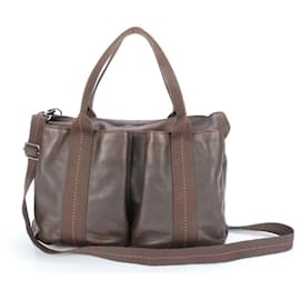 Hermès-Hermes Caravan Horizontal MM Leather Shoulder Bag-Brown
